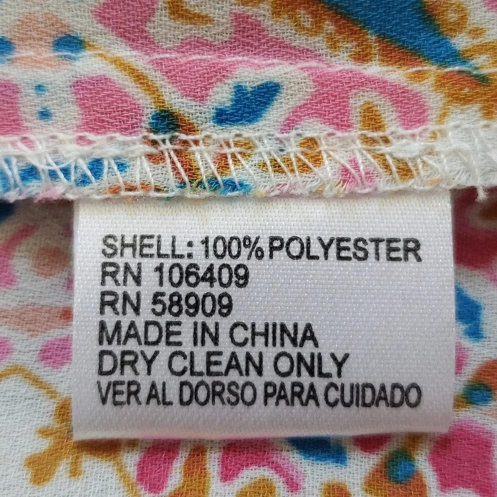 Cremieux Pink Teal Mustard Halter Neck A-Line Top XS - Picture 13 of 13